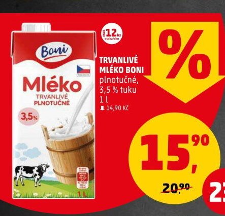 Trvanlivé mléko Boni