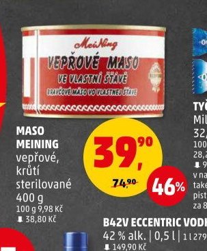 Maso Meining vepřové, krůtí