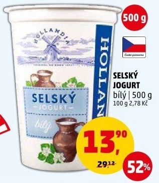 Bílý jogurt selský Hollandia