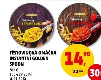 Instantní těstovinová omáčka Golden Spoon