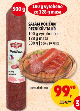 Salám Poličan Řezníkův talíř