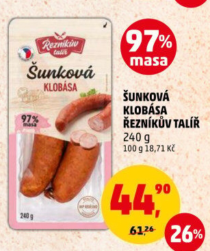 Šunková klobása Řezníkův talíř