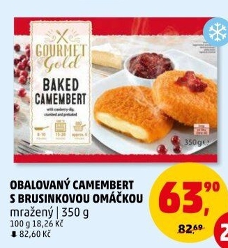Sýr Camembert smažený mražený Gourmet Gold