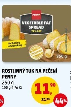 Tuk rostlinný na pečení Penny