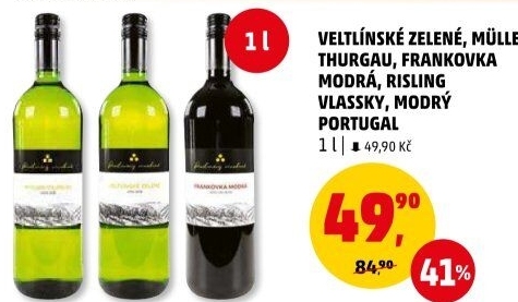Víno Veltlínské zelené