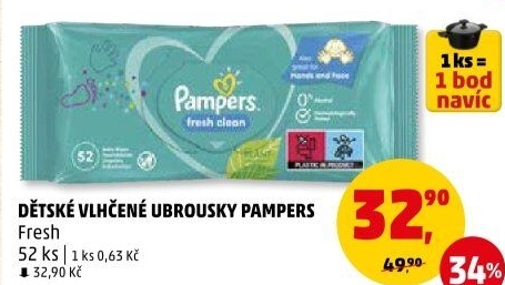 Vlhčené ubrousky dětské Pampers Baby fresh