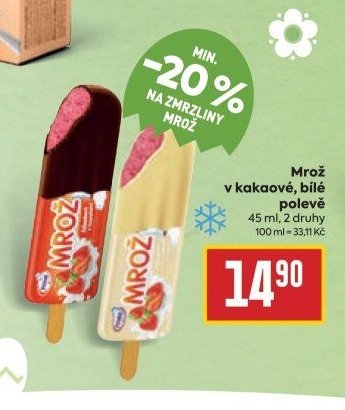 Mrož v kakaové, bílé polevě