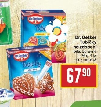 Dr. Oetker Tubičky na zdobení bílé/barevné
