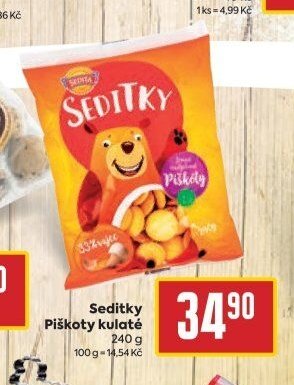 Seditky Piškoty kulaté