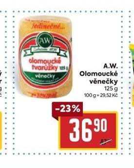 A.W. Olomoucké tvarůžky věnečky