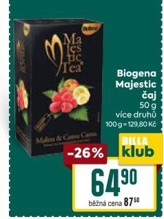 Čaje Majestic Tea Biogena