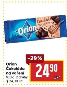 Čokoláda na vaření Orion