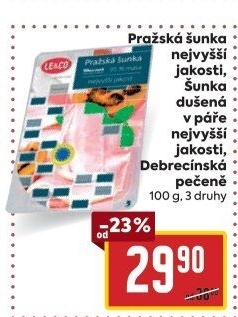 Šunka pražská nejvyšší jakosti LE&amp