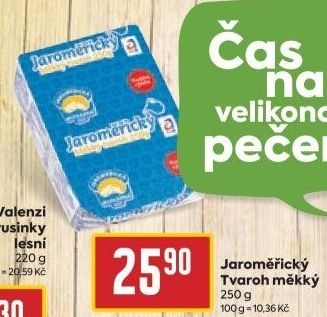 Tvaroh měkký Jaroměřický