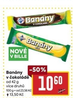 Tyčinka Banány v čokoládě Orion