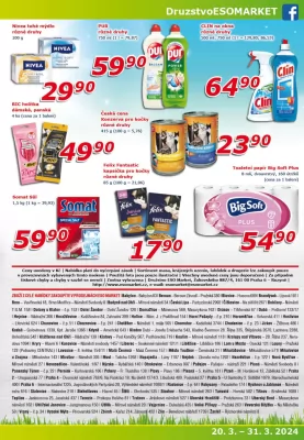 akční leták ESO MARKET 20.3.2024-31.3.2024