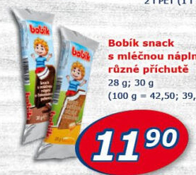 Dezert mléčný snack Bobík