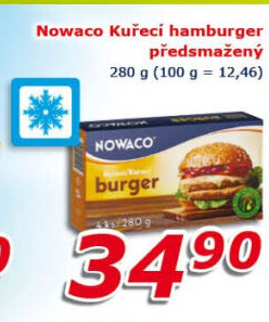Hamburger kuřecí mražený Nowaco
