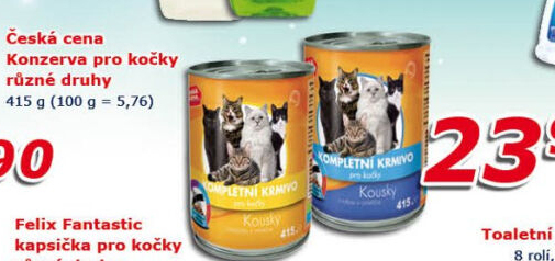 Konzerva pro kočky Česká cena