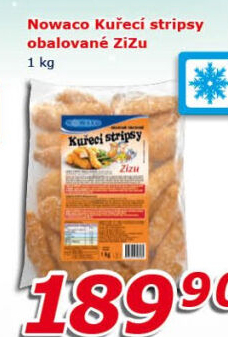 Kuřecí stripsy mražené Zizu Nowaco