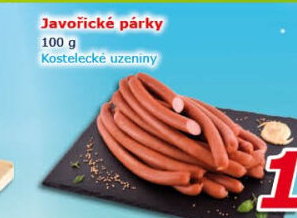 Párky javořické Kostelecké uzeniny
