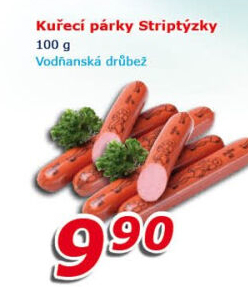 Párky kuřecí striptýzky Vodňanské kuře