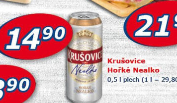 Pivo nealkoholické Královsky hořké Krušovice
