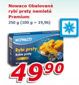 Rybí prsty nemleté mražené Nowaco Premium