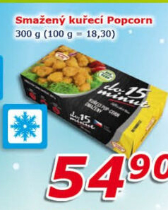 Smažené kuřecí kousky mražené popcorn Vodňanské kuře