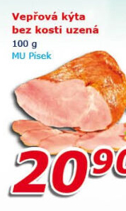 Vepřová kýta uzená bez kosti Maso uzeniny Písek