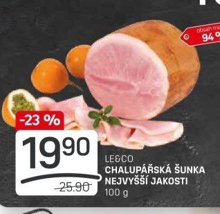LE&CO CHALUPÁŘSKÁ ŠUNKA NEJVYŠŠÍ JAKOSTI