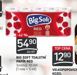 BIG SOFT TOALETNÍ PAPÍR RED