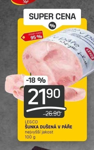 LE&CO ŠUNKA DUŠENÁ V PÁŘE