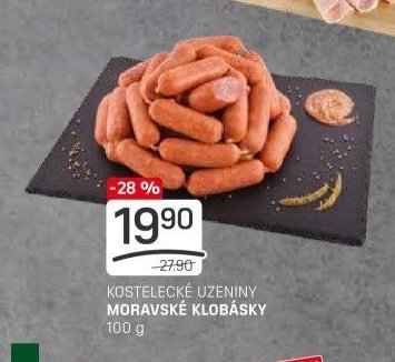 KOSTELECKÉ UZENINY MORAVSKÉ KLOBÁSKY