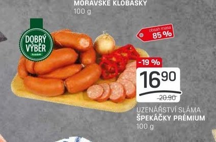 UZENÁŘSTVÍ SLÁMA ŠPEKÁČKY PRÉMIUM