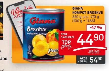 Giana kompot broskve 820 g