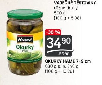 Okurky Hamé 680 g