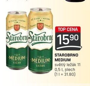 STAROBRNO MEDIUM světlý ležák 11 0,5 l