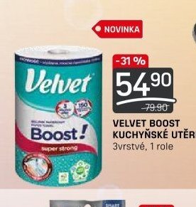 VELVET BOOST KUCHYŇSKÉ UTĚRKY 3vrstvé, 1 role