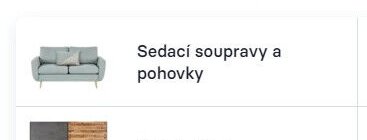 Sedací soupravy a pohovky