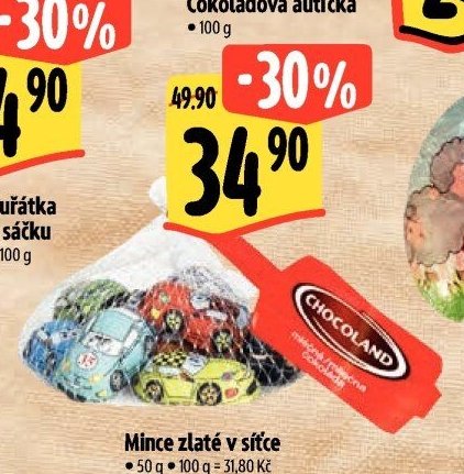 Čokoládová autíčka