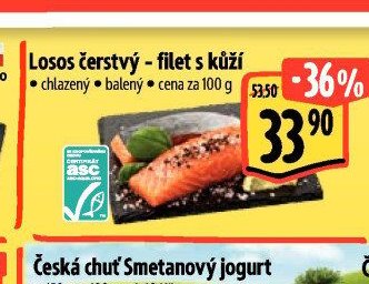 Losos čerstvý - filet s kůží