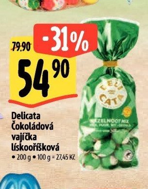 Delicata Čokoládová vajíčka lískooříšková
