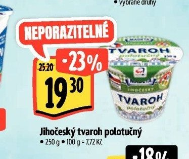 Jihočeský tvaroh polotučný