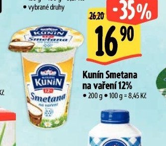 Kunín Smetana na vaření 12%