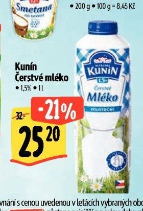 Kunín Čerstvé mléko