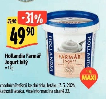 Hollandia Farmář Jogurt bílý