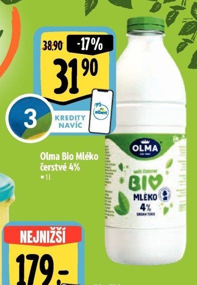 Olma Bio Mléko čerstvé 4%