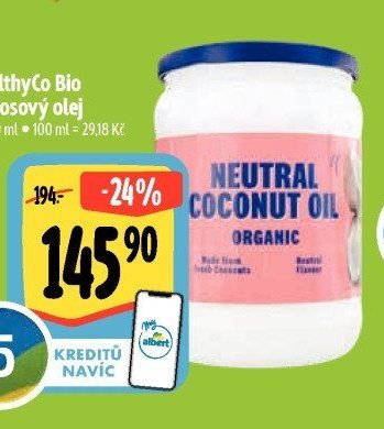 HealthyCo Bio Kokosový olej