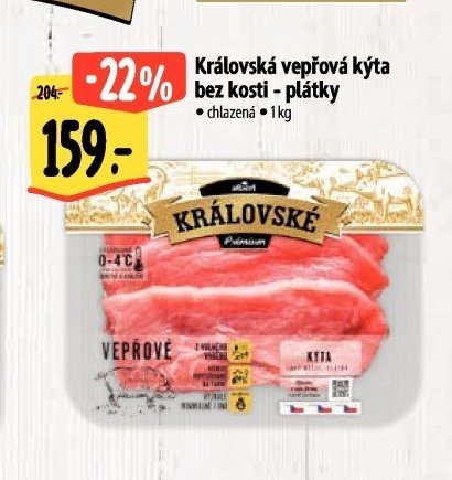 Královská vepřová kýta bez kosti - plátky